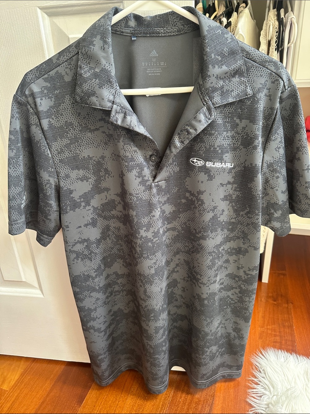 Men's Subaru Logo Gray Digi-Camo Polo Shirt Medium - Picture 6 of 8